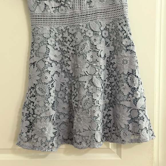 Elegant blue  Lace Short Sleeve Dress size S/M? - Picture 4 of 14